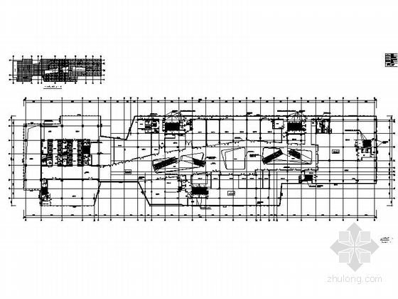 [广东]196米现代风格知名办公楼建筑施工图（含人防 图纸非常精细 含效果图）-196米现代风格知名办公楼建筑平面图