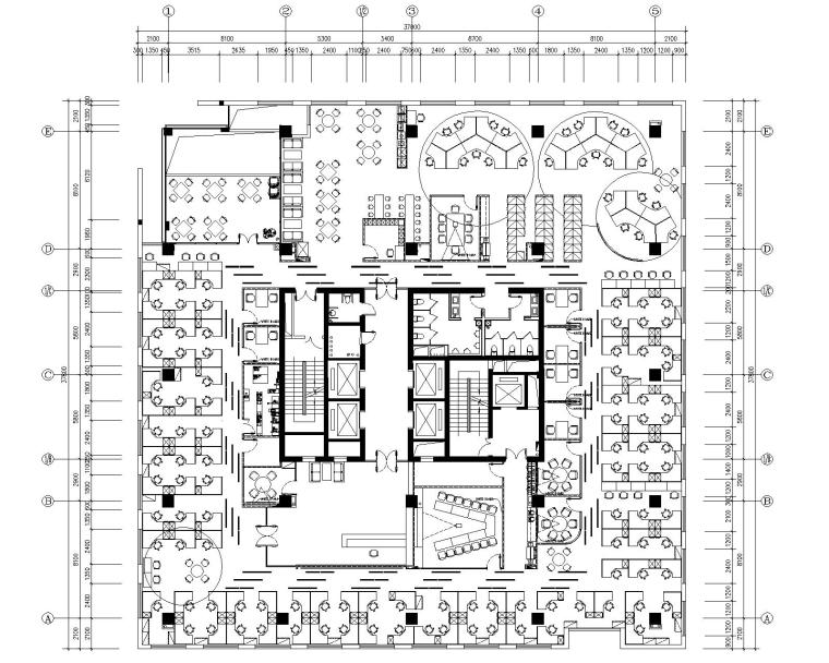 教育训练办公空间室资料下载-[四川]戴尔成都市办公室装修设计施工图+效果图