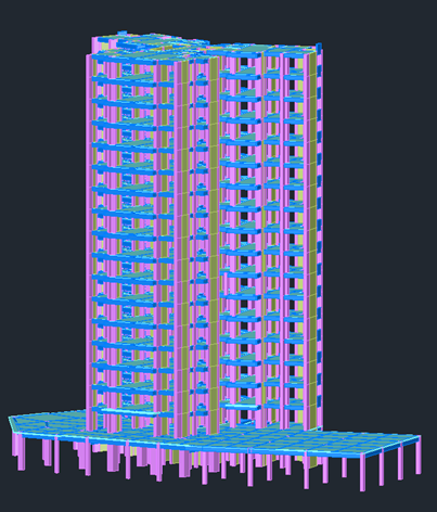 BIM在项目建设施工阶段的研究与应用ppt（图文丰富，共61页）-结构模型