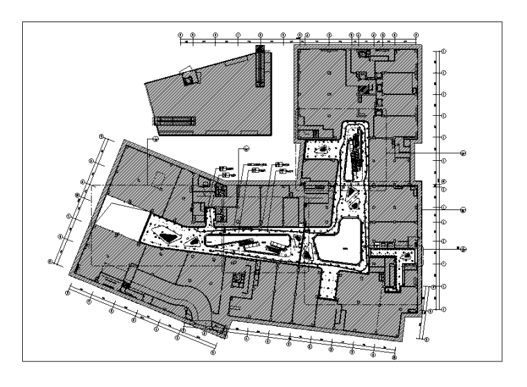 星光耀商业广场设计施工图（附效果图+方案文本+规范资料）-总天花图