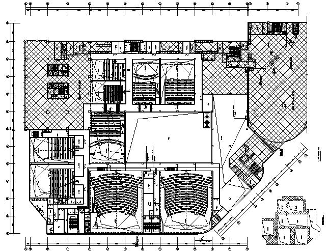 城市中央活力区设计资料下载-吉林中央商务区B区（摩天活力城）影院电气施工图