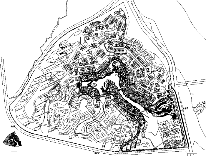 庭院景观施工图全套资料下载-[福建]“溪流引趣”居住区景观规划设计施工图全套