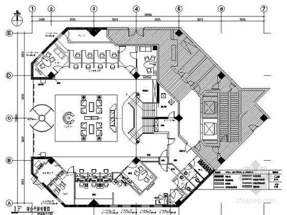 室内设计施工图纸一整套资料下载-[山东]工商银行青岛某支行室内设计施工图