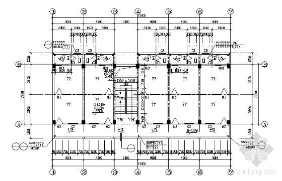 某小学区五层宿舍楼建筑方案图-3