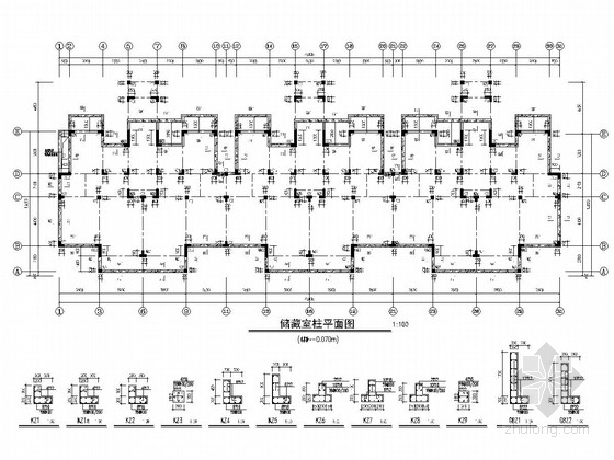 七层住宅楼图纸资料下载-[山东]地上七层异形柱框架结构住宅楼结构施工图（地下三层 储藏室）