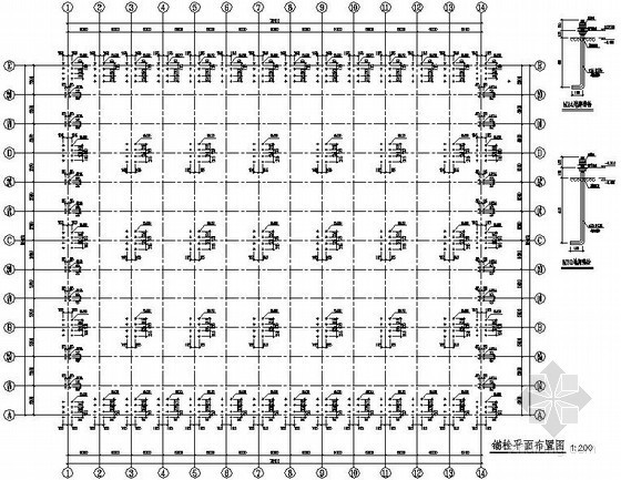 钢结构厂房柱间支撑节点资料下载-某多层抽柱工业钢结构厂房结构设计图