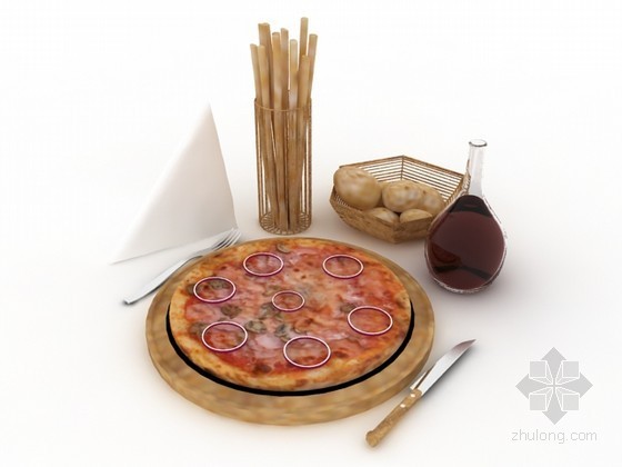 法国玛格丽特披萨店资料下载-精美披萨模型