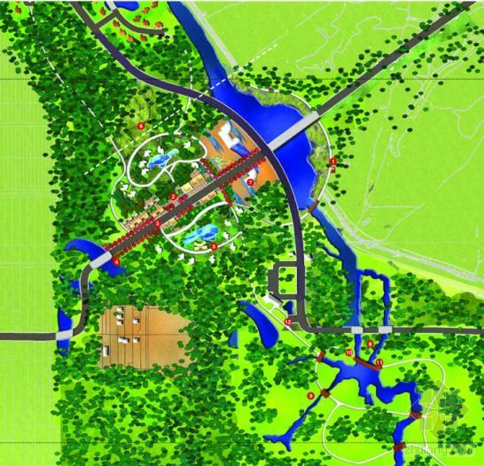 湿地生态设计案例手绘资料下载-[易道]盐城湿地公园方案文本（手绘）