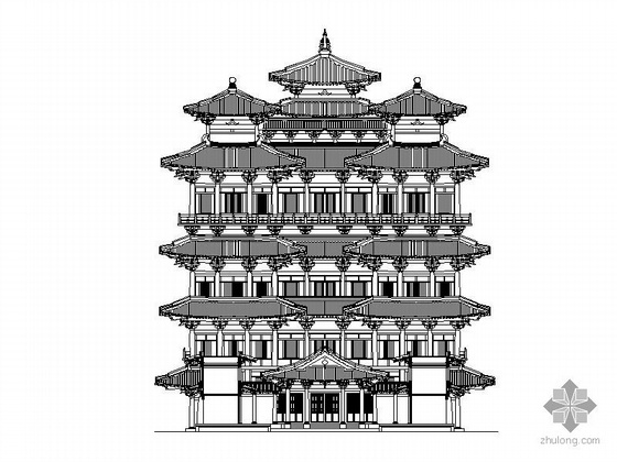 仿古佛教建筑资料下载-某佛教寺庙建筑施工图