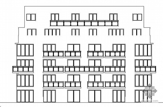 六层别墅施工图资料下载-某六层联排别墅建筑施工图1