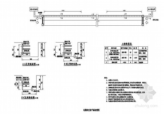 室外电缆沟详图资料下载-复合式衬砌隧道电缆沟支架平面布置节点详图设计