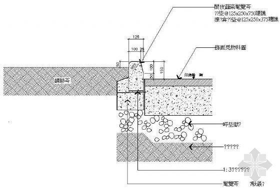 洗车槽大样详图资料下载-花槽沿邊大樣