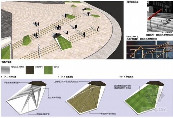 [福州]城市广场主广场景观深化设计方案（知名公司设计）-主广场节点设计 