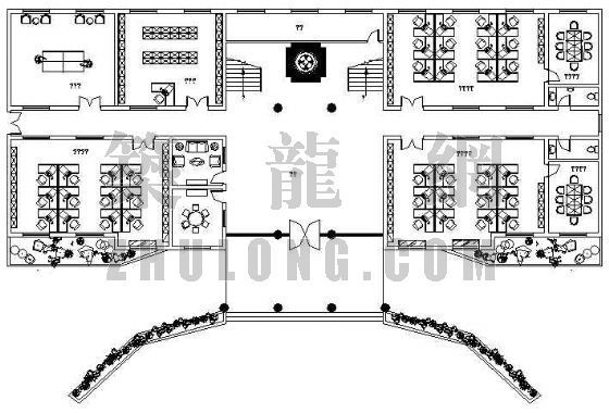 公司平面设计资料下载-某实业公司办公楼平面设计方案