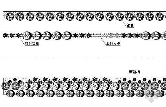 高速公路路基横断面图怎么看资料下载-道路绿化标段及横断面图纸