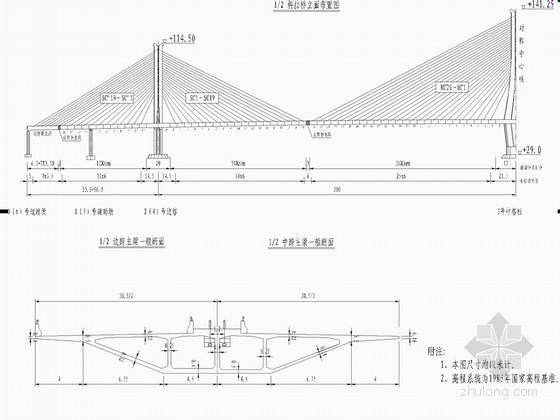 立面拉索施工方案资料下载-[山东]三塔中央索面预应力混凝土斜拉桥主梁单索面挂篮施工方案（中