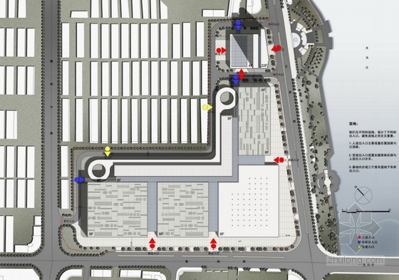 [浙江]某大型商场建筑方案文本（含CAD、多  媒体）-入口分析图