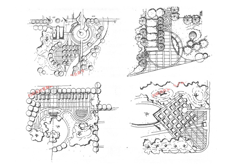景观手绘平面节点设计抄绘大全高清图200张-4 景观手绘平面节点设计抄绘大全高清图200张-4