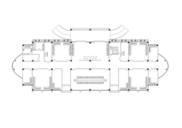 [安徽]现代风格新厂区企业办公楼地块规划-办公楼平面图