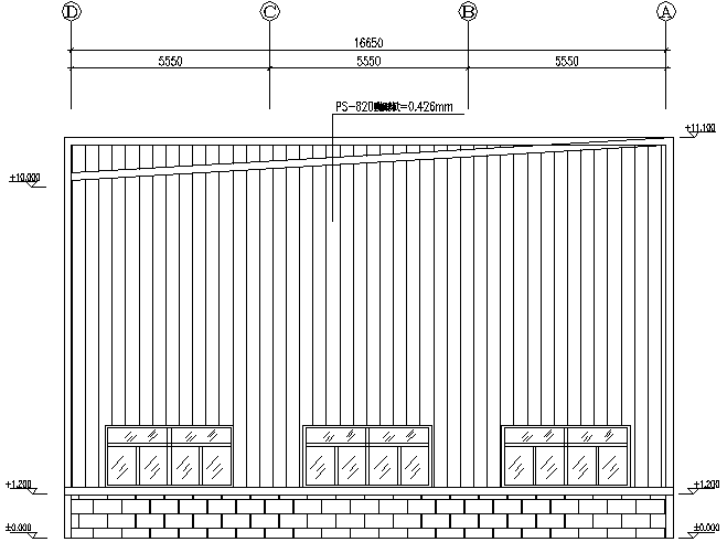 门式刚架屋盖结构布置图资料下载-16X86m门式刚架钢结构工程施工图（CAD，12张）