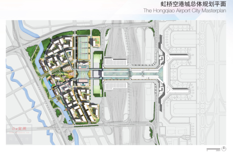 [上海]虹桥商务区核心区城市设计国际方案（商业休闲滨水）B-1 总平面