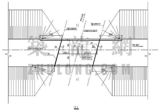 斜板配筋图资料下载-13m空心板桥(斜交75度）设计图