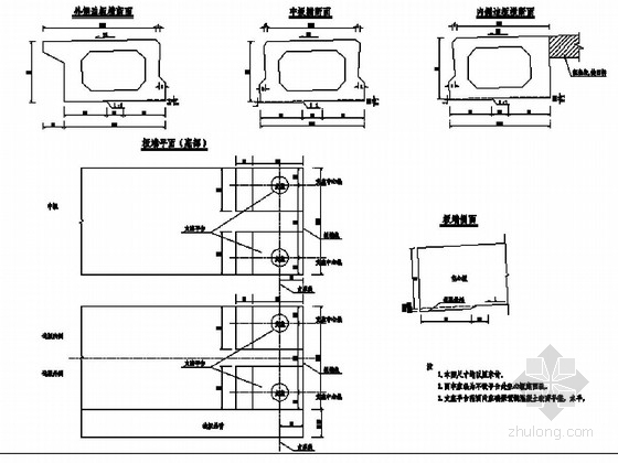 I级公路3-13米空心板桥拼宽设计图-13m简支空心板板底承托构造图 