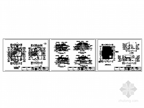 300平高级欧式别墅设计施工图带效果图（知名建筑设计院）-总缩略图 
