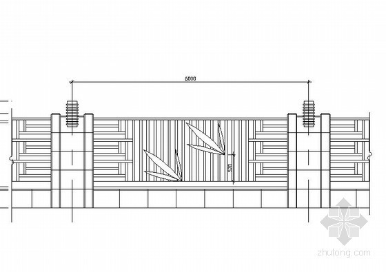 中式围墙图纸CAD资料下载-中式现代围墙施工大样