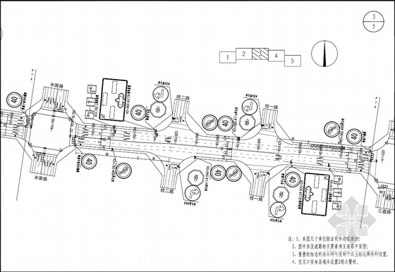 [PDF]双向四车道城市次干道工程全套施工图（80页 道路 交通工程）-交通设施示意图