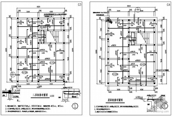 某二层别墅建筑结构施工图纸- 