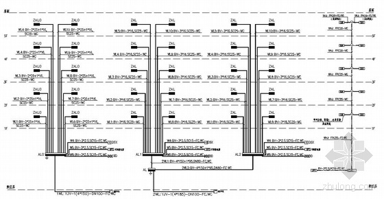 11层住宅楼低压系统图资料下载-某五层住宅楼电气系统图