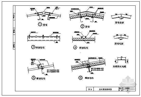 钢板檐口详图资料下载-压型钢板连接节点详图