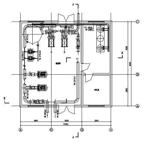 换热站管道系统图CAD资料下载-某换热站管道施工图