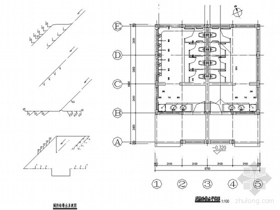 公共厕所岭南古建筑施工资料下载-公共厕所给排水图纸