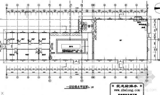 小学一层食堂监理细则资料下载-朔州市某一层食堂给排水图