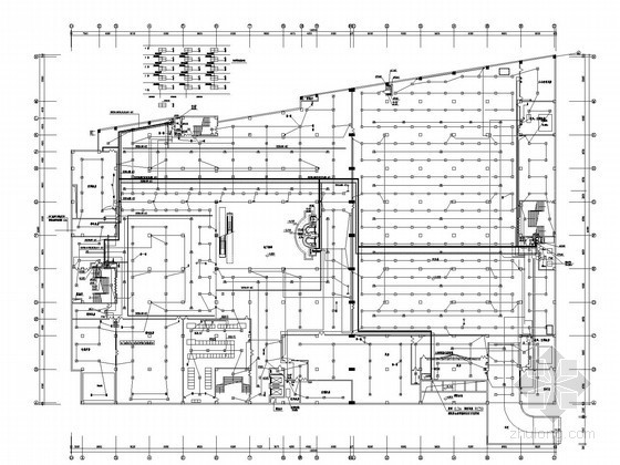 某建材商场电气施工图纸（含二次原理图）-地下层弱电平面图 