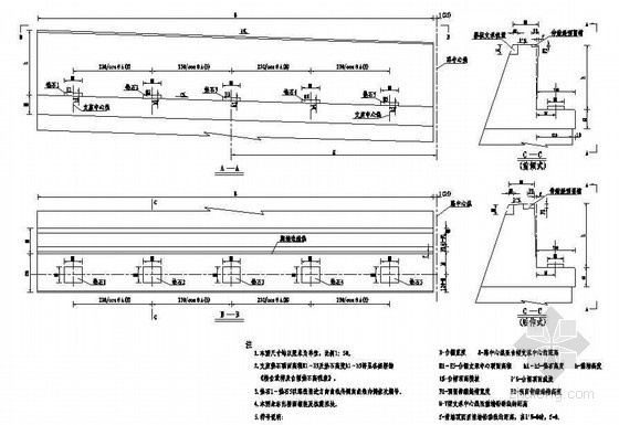 桥台台帽数量资料下载-30mT梁桥桥台台帽一般构造节点详图设计