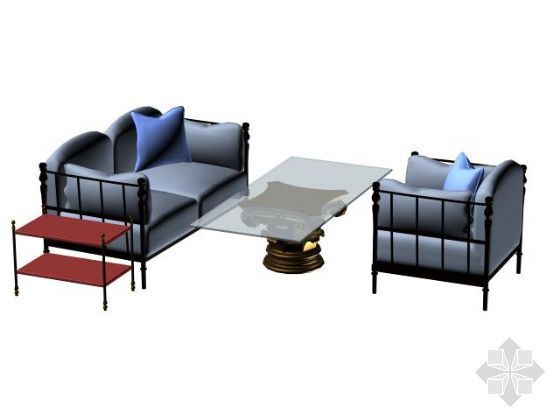 小柜3D模型资料下载-沙发
