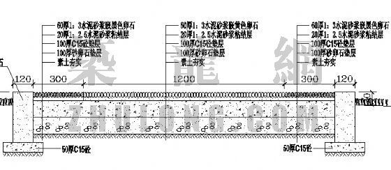 中式庭院道路铺装资料下载-道路铺装施工图