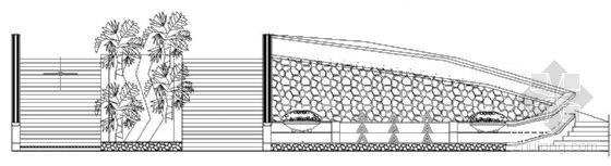 叠水水景CAD图资料下载-台阶式叠水施工图