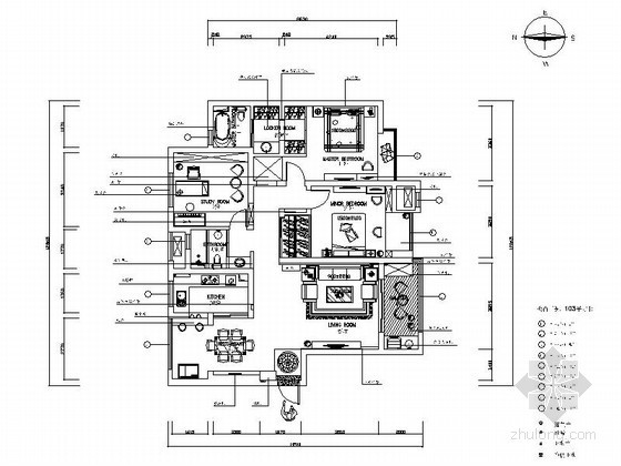 成都阿玛尼艺术公寓设计资料下载-现代艺术三居室公寓设计图
