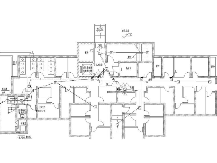 人防楼梯做法资料下载-[河北]高层住宅楼带人防设计电气施工图