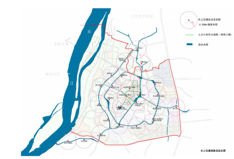 [广东]创意农业城规划设计旅游规划-水上交通线路设计
