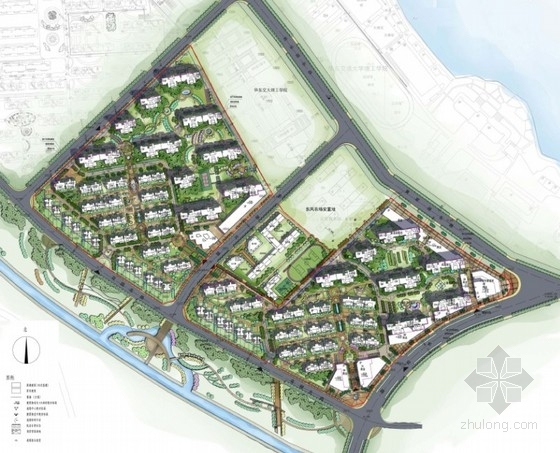[江西]大型住宅区规划及单体设计方案文本-总平面图 