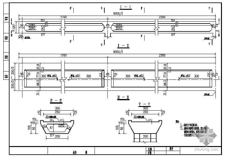矩形布局排版设计图资料下载-某人行天桥（17+2×23+17m箱形连续刚构）施工设计图