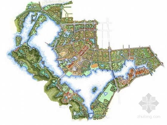 环湖景观CAD资料下载-[无锡]环湖新城整体景观规划设计方案