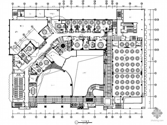 建筑空间平面设计方案图资料下载-[广东]白金五星级酒店平面设计图