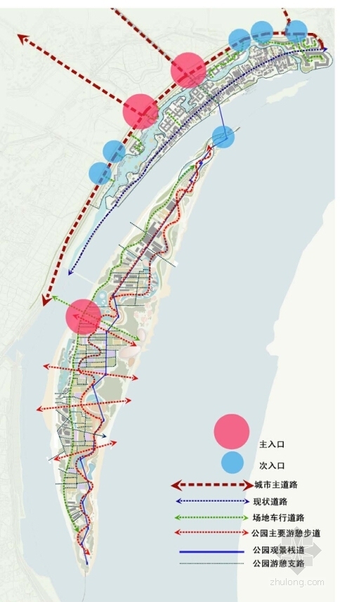 [湖南]滨江城市文化旅游区规划设计方案文本（知名设计院）-滨江城市文化旅游区规划分析图