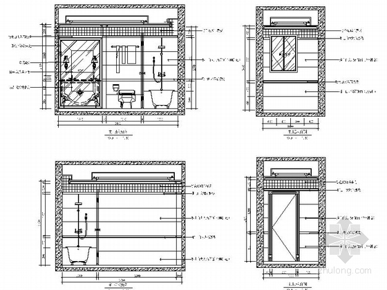 [重庆]温馨典雅3居室室内设计CAD施工图-[重庆]温馨典雅3居室室内设计CAD立面图